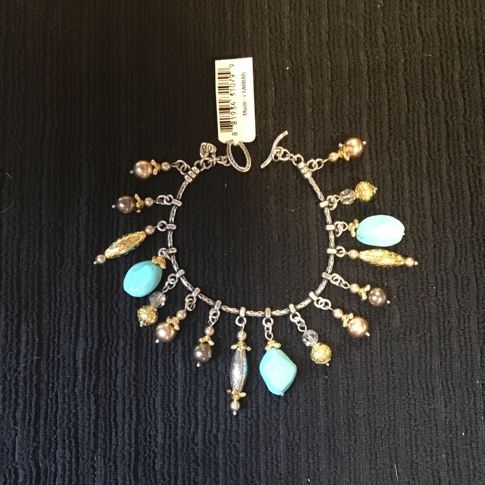 Brighton Persiana Toggle Two-tone Turquoise Bracelet